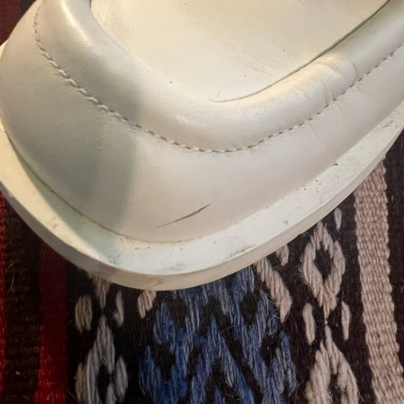 Camper Lab White Leather Slip-On Loafers with Flat Rubber Sole - Picture 3 of 7